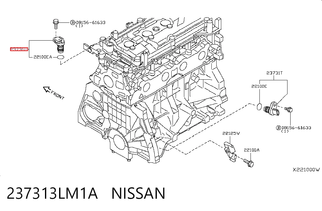 237313LM1A Nissan/Infiniti Sensor de posição da árvore distribuidora