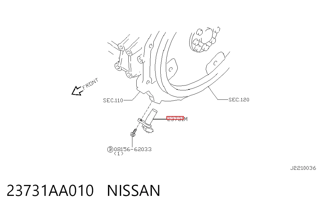 Sensor de posição da árvore distribuidora para Nissan Patrol  Y61