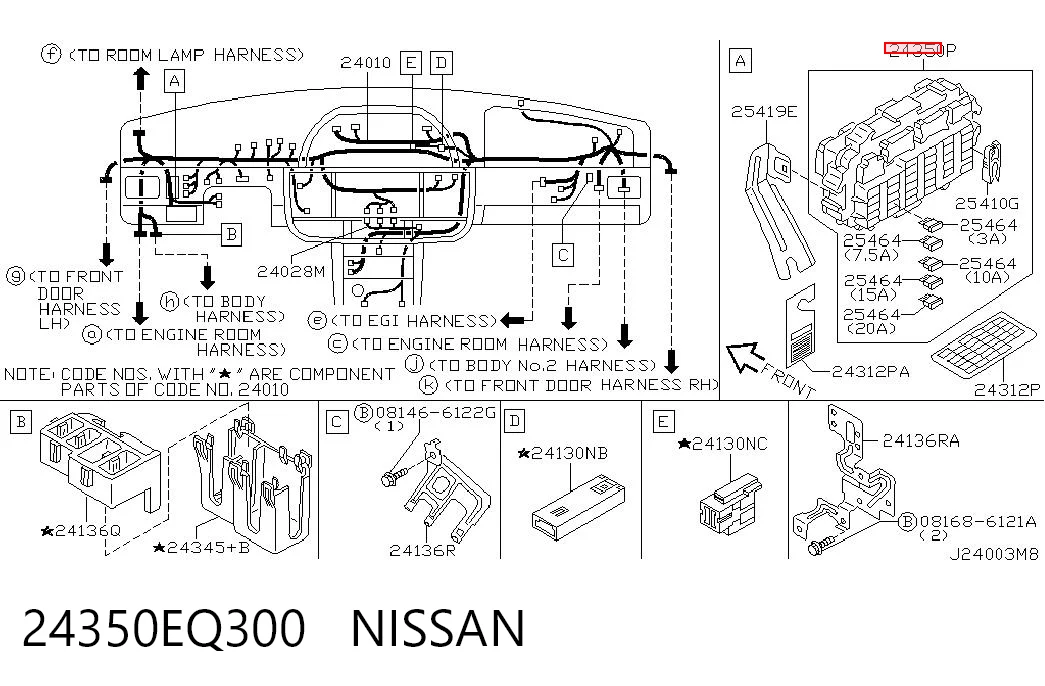 Unidade de dispositivos de segurança Nissan X-Trail T30 ao melhor preço