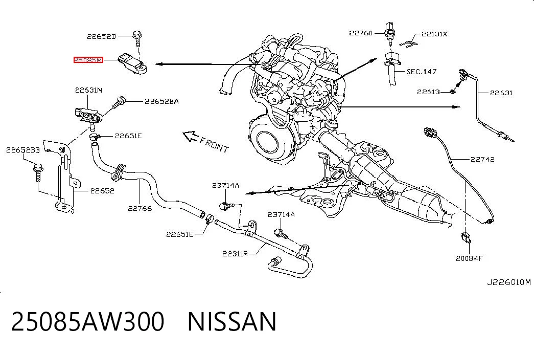 55219295 General Motors Sensor de pressão no coletor de admissão, MAP