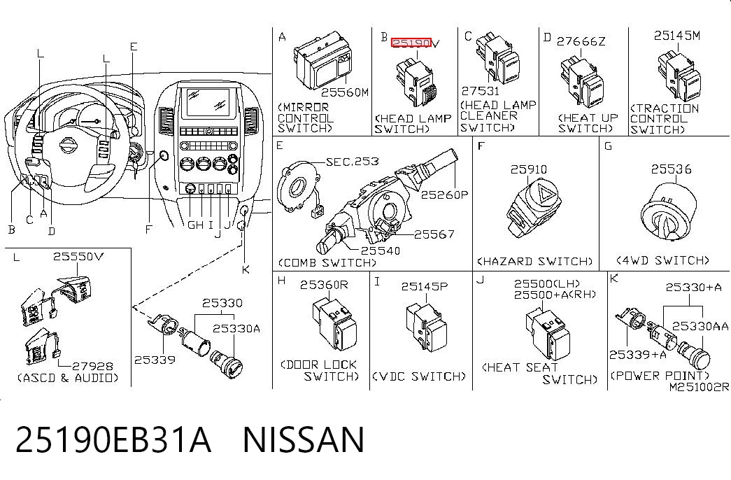 25190EB31A Nissan/Infiniti