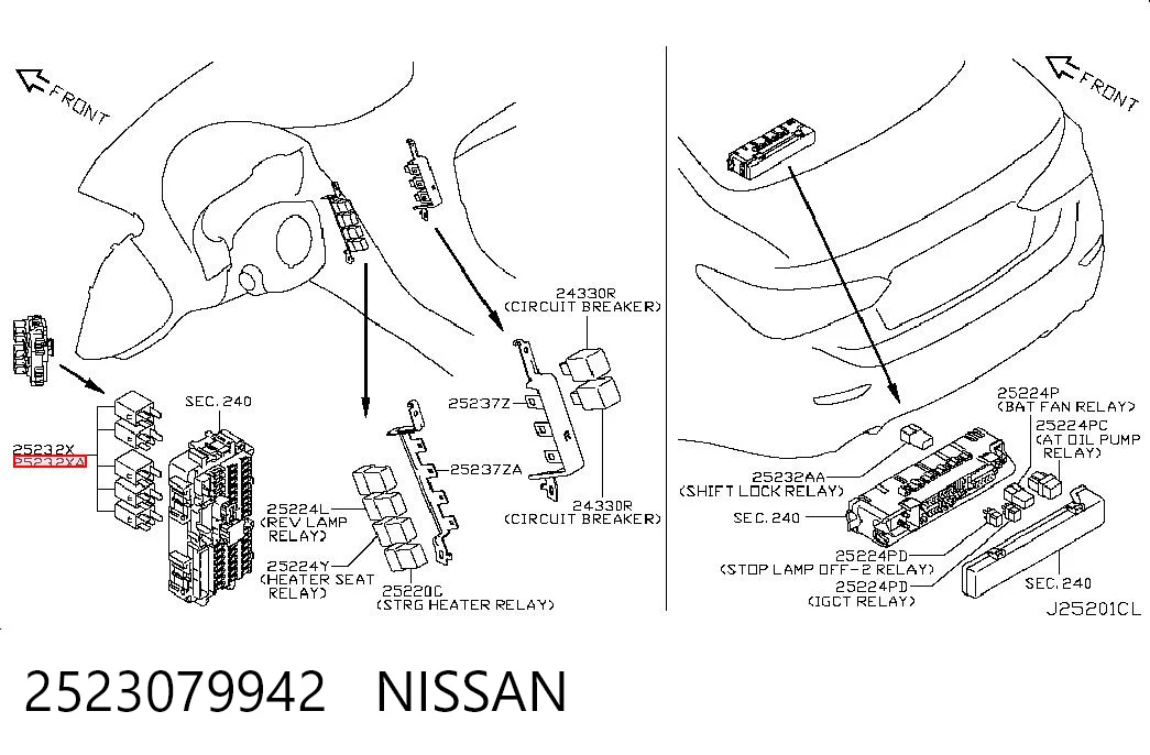 2523079942 Nissan/Infiniti Relê de ventilador