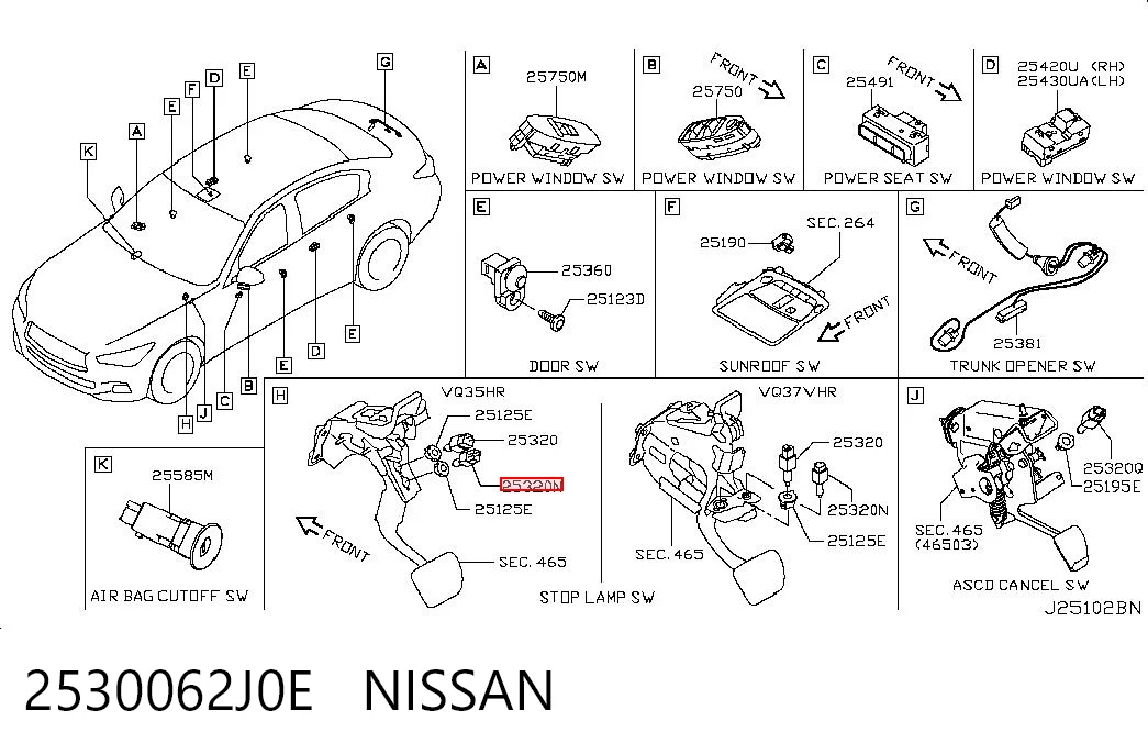 2530062J0E Nissan/Infiniti