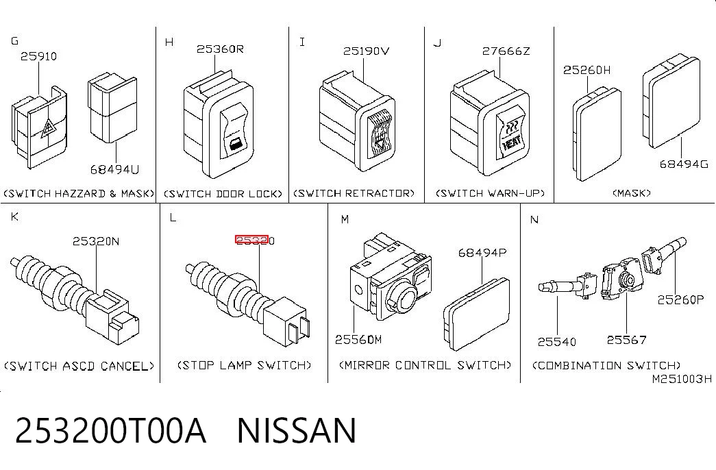 253200T00A Nissan/Infiniti