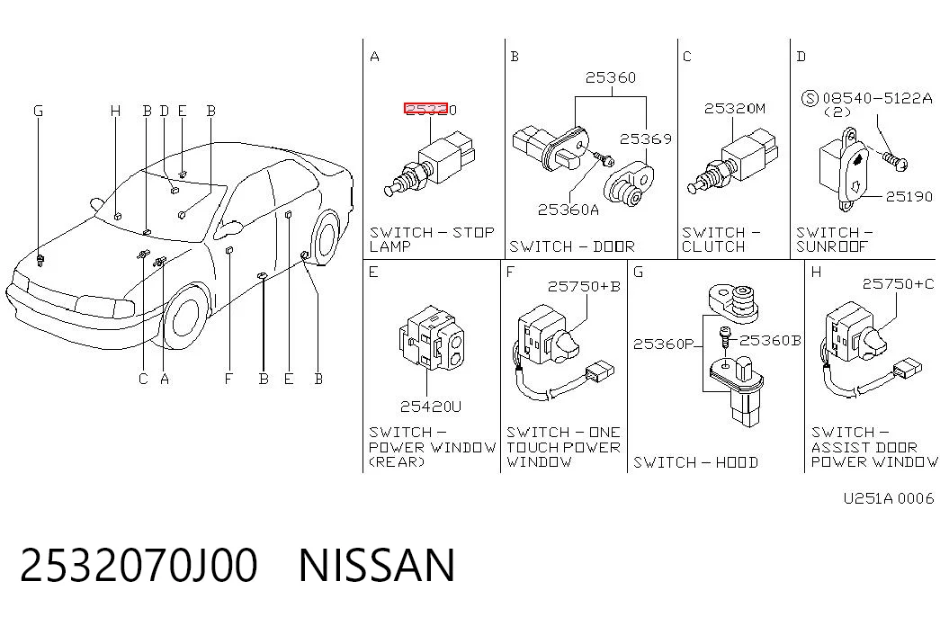 2532070J00 Nissan/Infiniti