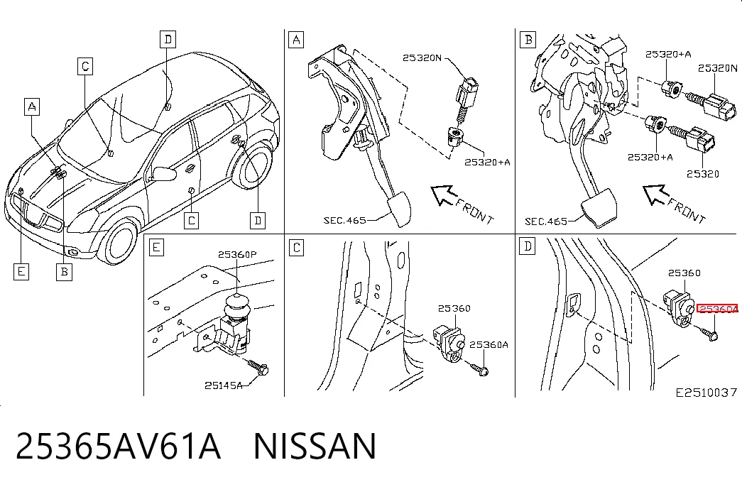 25365AV61A Nissan/Infiniti