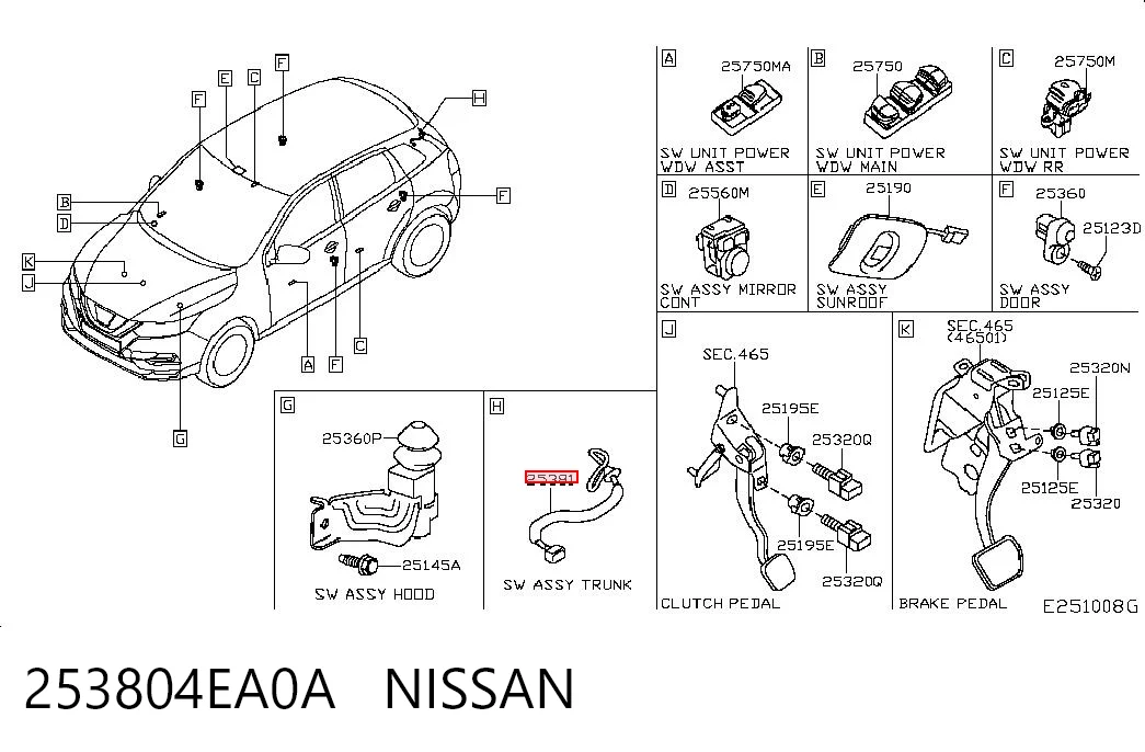 253804EA0A Nissan/Infiniti