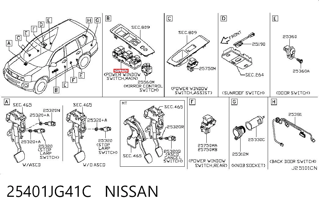 25401JG41C Nissan/Infiniti