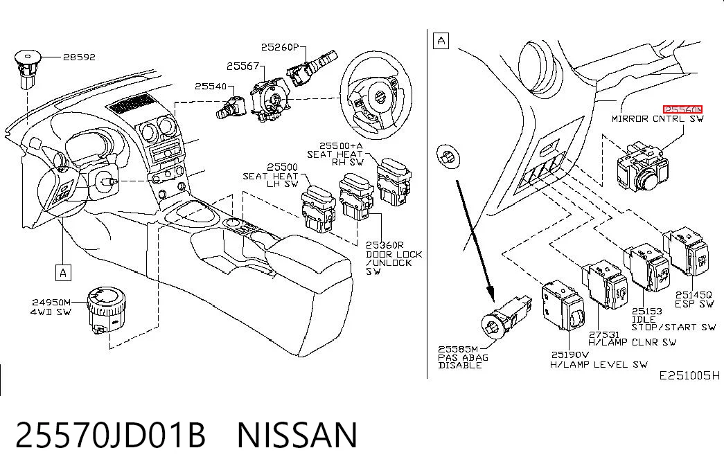 25570JD01B Nissan/Infiniti