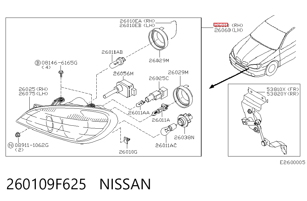 Compre Luz direita Nissan Primera 