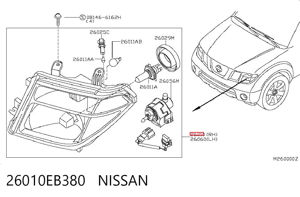 26010EB380 Nissan/Infiniti