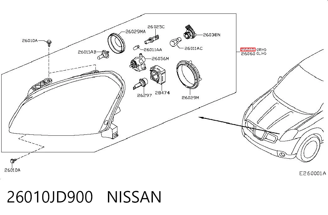 26010JD900 Nissan/Infiniti