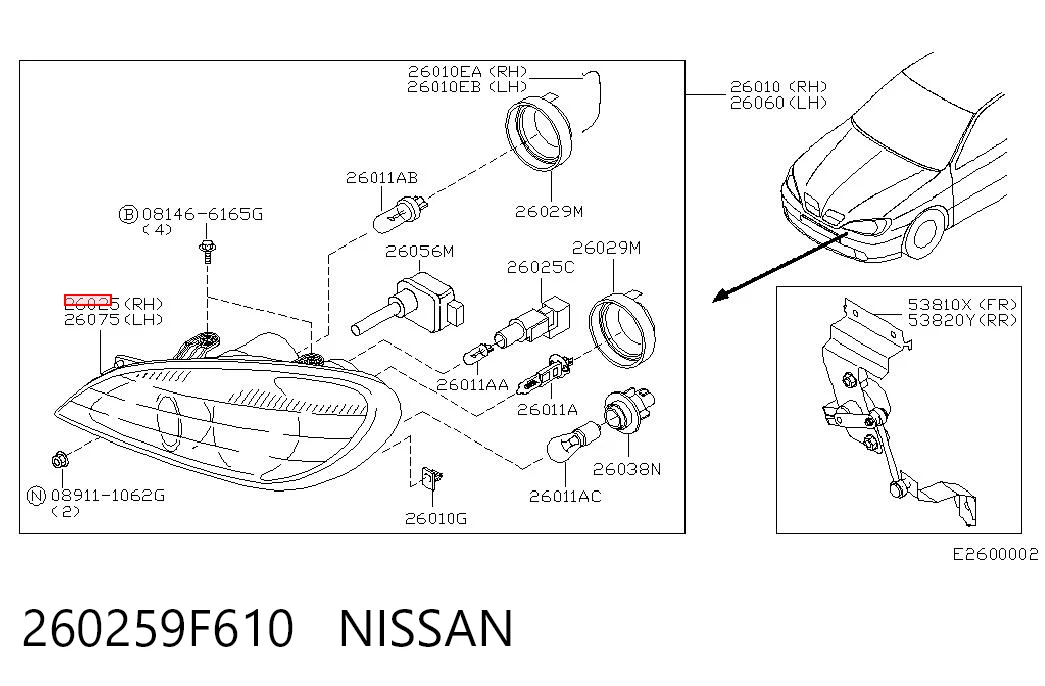 Compre Luz direita Nissan Primera 