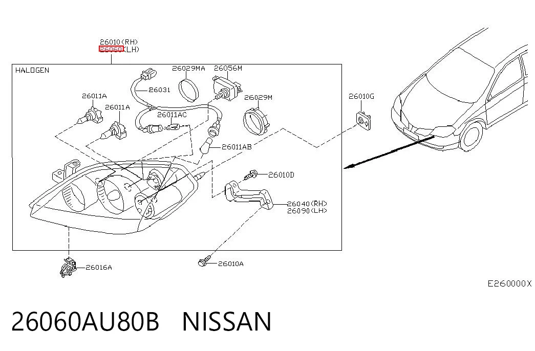 Luz esquerda Nissan Primera  P12