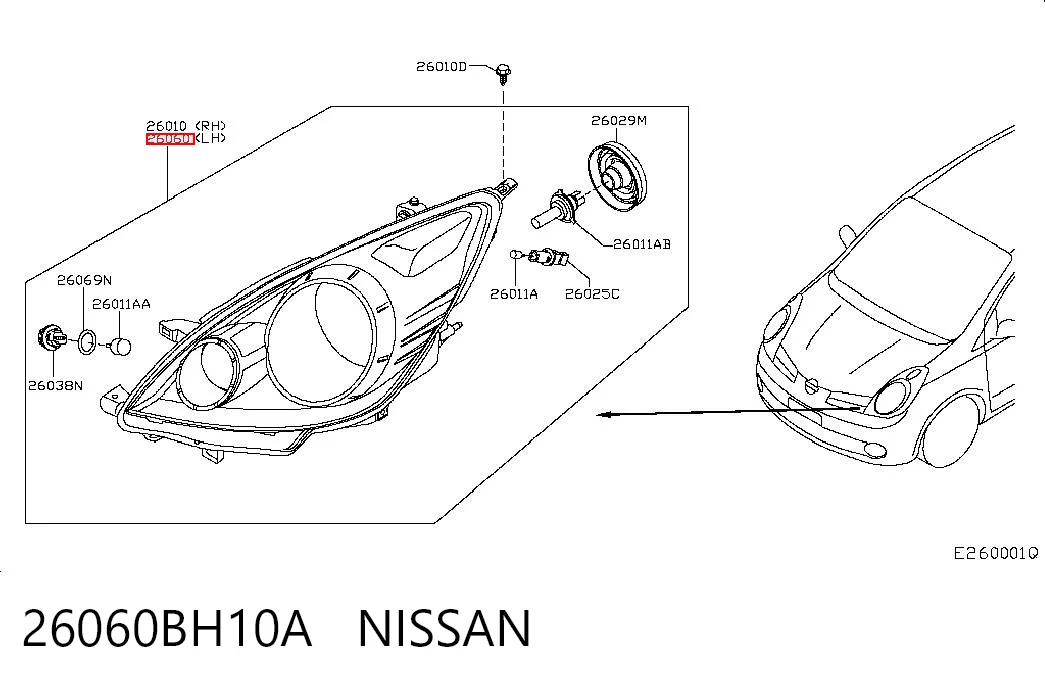 26060BH10A Nissan/Infiniti
