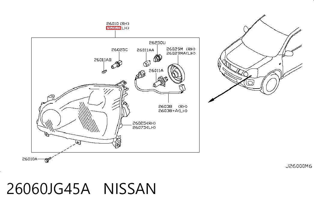 26060JG45A Nissan/Infiniti