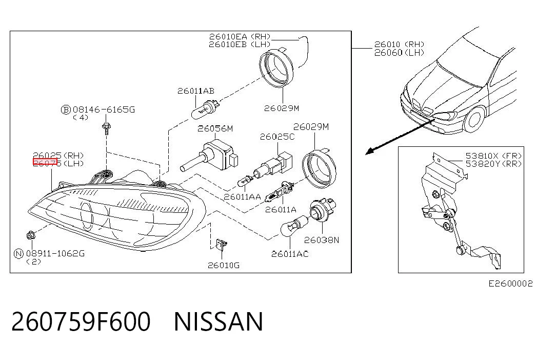 Luz esquerda Nissan Primera  P11