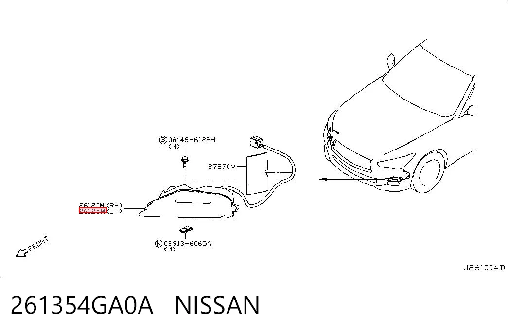 261354GA0A Nissan/Infiniti Pisca-pisca esquerdo