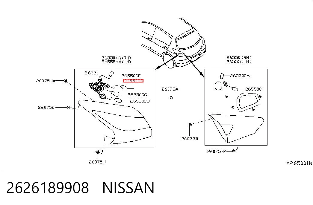 9098111059 Subaru Lâmpada