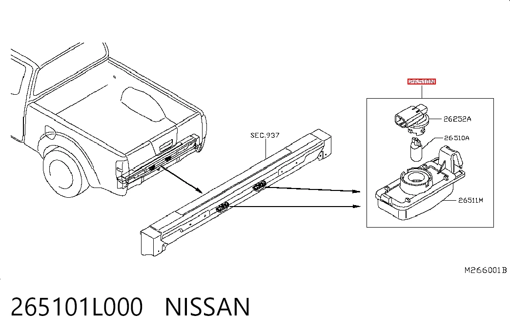 Lanterna da luz de fundo de matrícula traseira Nissan Navara D40 ao melhor preço