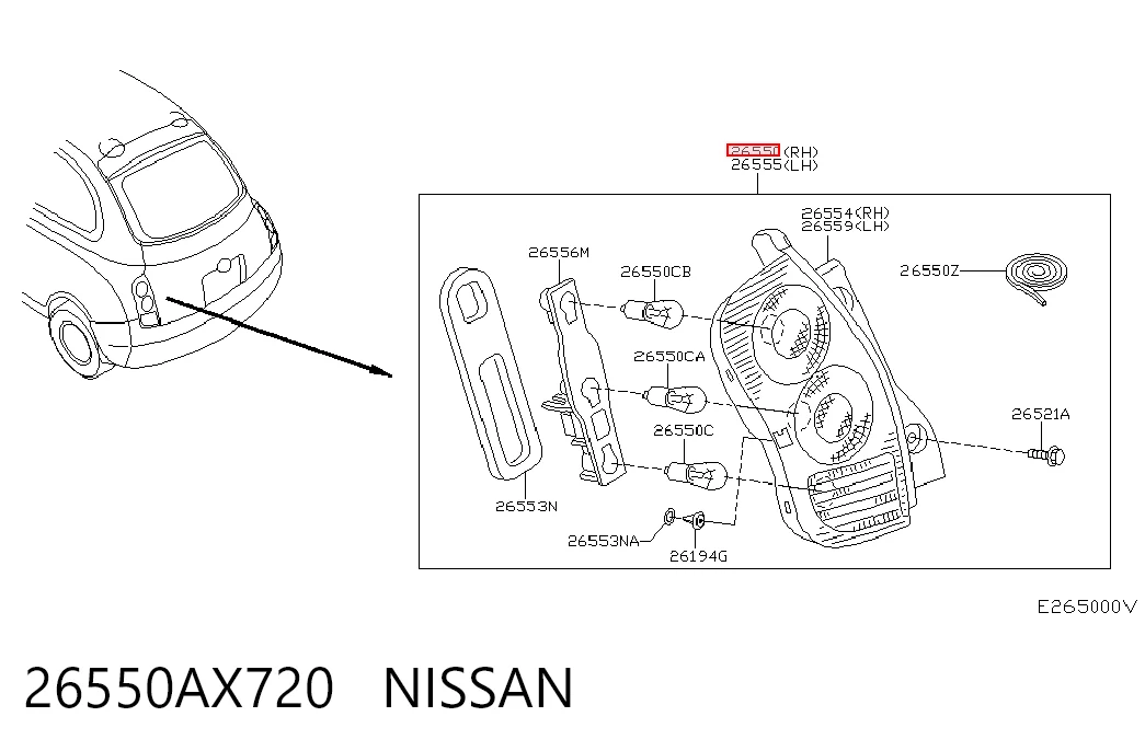 Compre Lanterna traseira direita Nissan Micra 