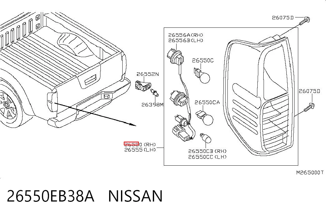 Lanterna traseira direita Nissan Navara NP300 III D40