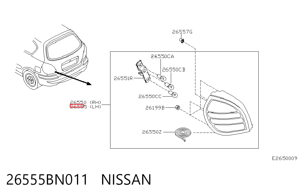 26555BN011 Nissan/Infiniti