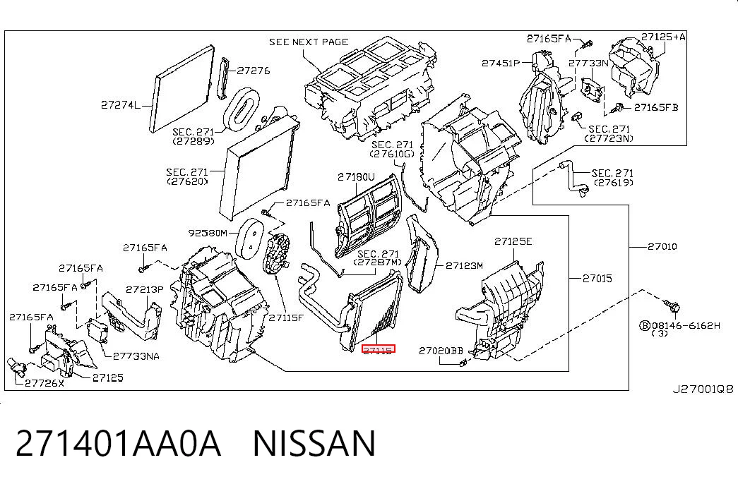 Radiador de forno (de aquecedor) Nissan Murano Z51 ao melhor preço