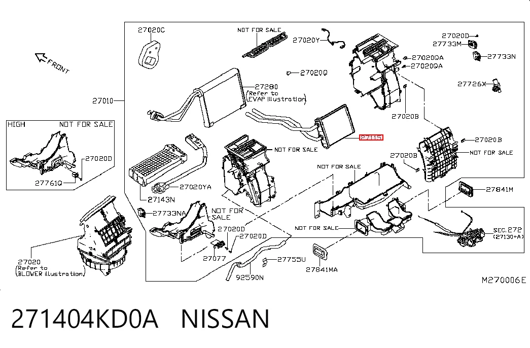 Radiador de forno (de aquecedor) Nissan Navara D23, D23T ao melhor preço