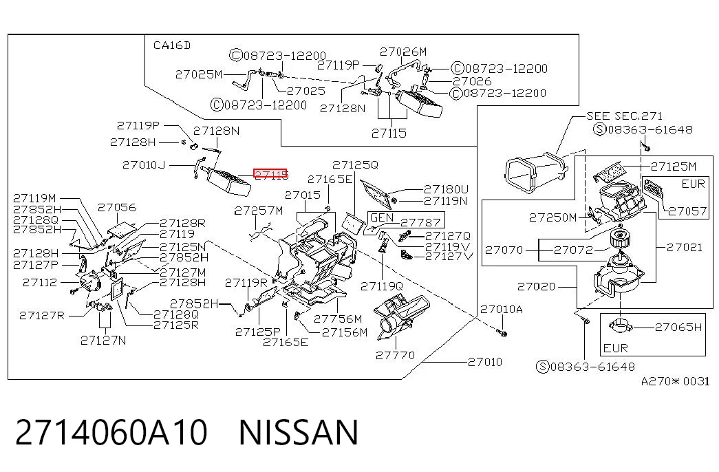 2714060A10 Nissan/Infiniti