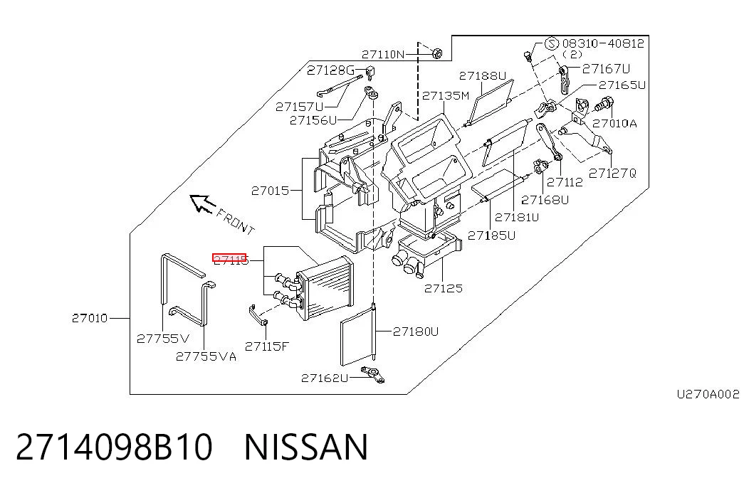 Radiador de forno (de aquecedor) Nissan Micra K11 ao melhor preço