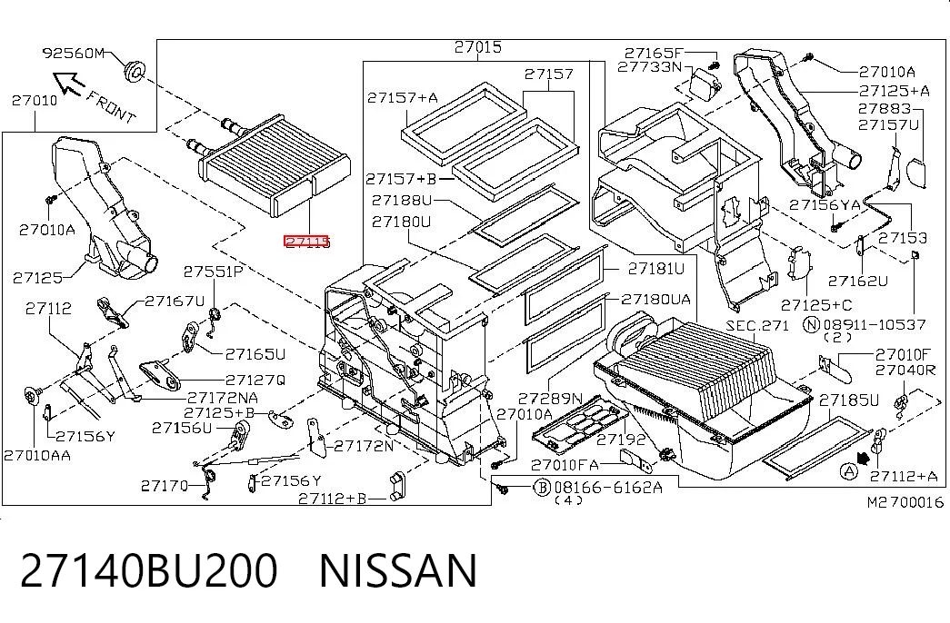 Radiador de forno (de aquecedor) Nissan Almera V10 ao melhor preço