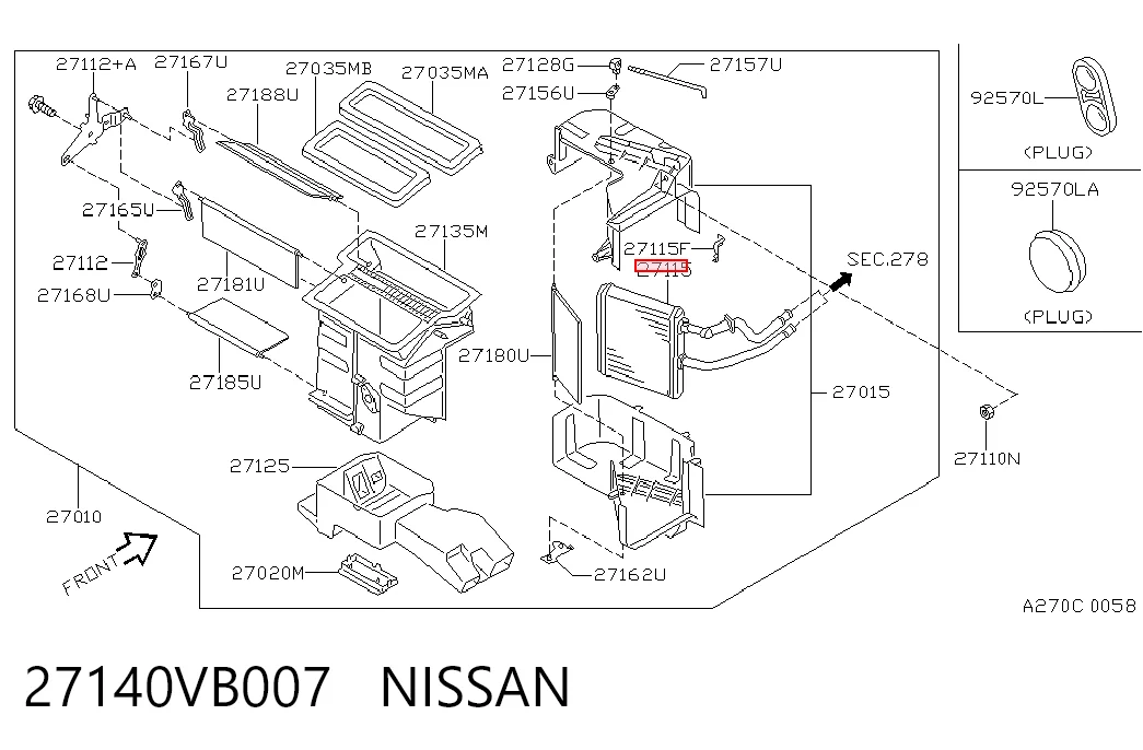 Radiador de forno (de aquecedor) Nissan Patrol  Y61 ao melhor preço