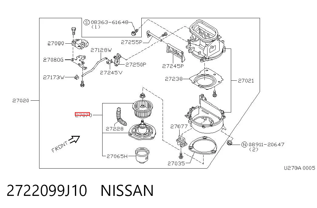 2722099J10 Nissan/Infiniti