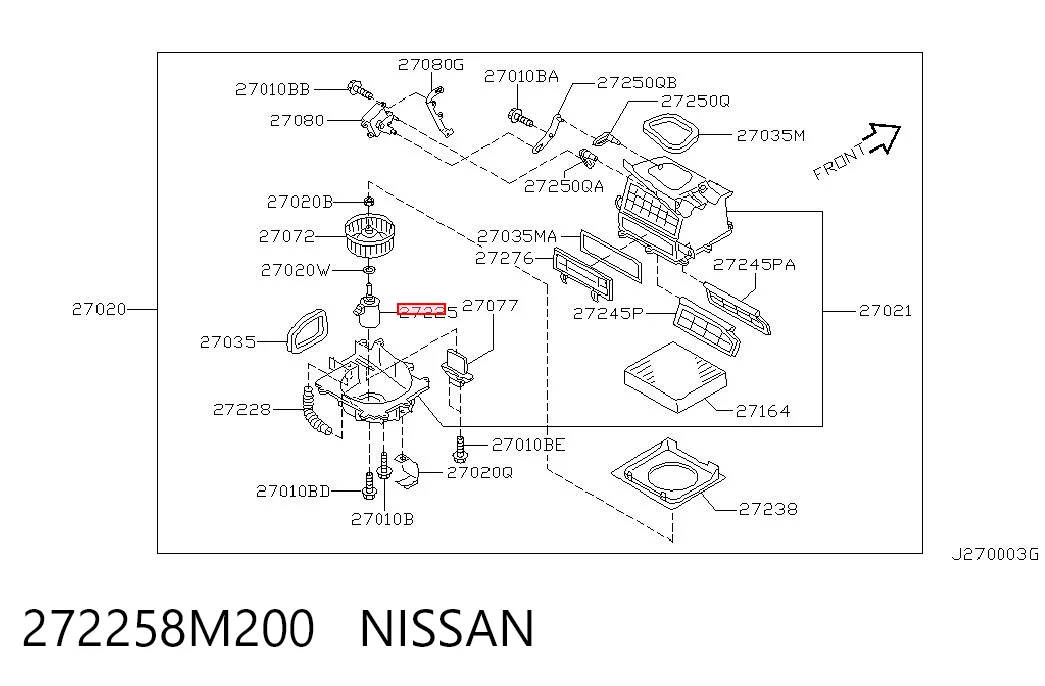  Motor de ventilador de forno (de aquecedor de salão) Nissan Primera sedan (P12) (2002 - 2008) 