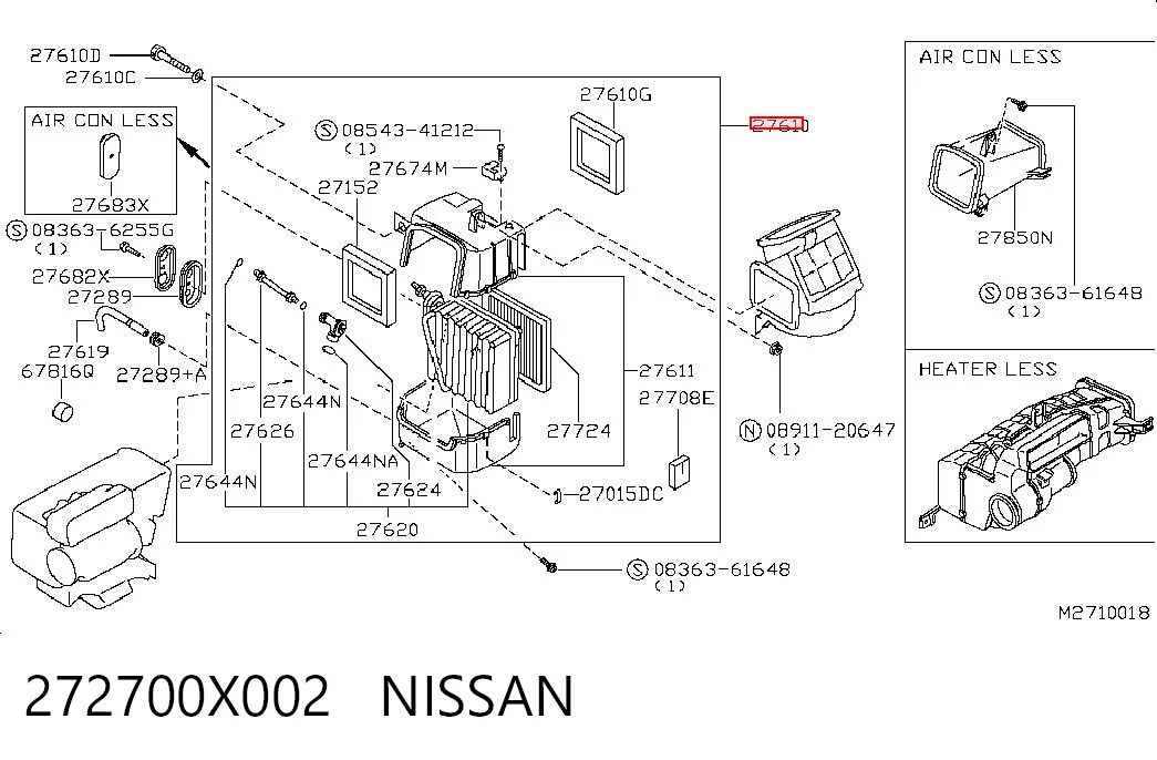 Vaporizador de aparelho de ar condicionado Nissan Terrano II R20 ao melhor preço