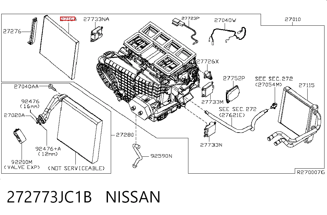 272773JC1B Nissan/Infiniti Filtro de salão