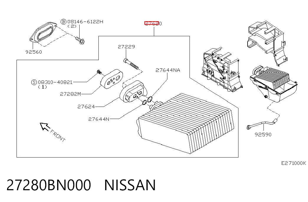 Vaporizador de aparelho de ar condicionado Nissan Primera P12 ao melhor preço