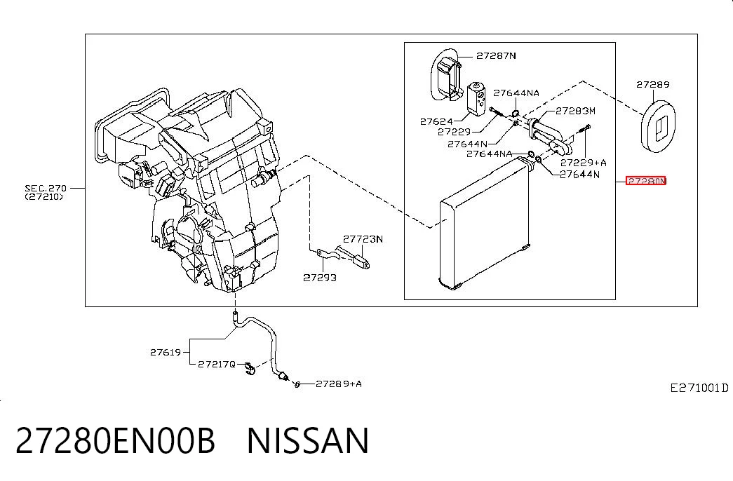 Vaporizador de aparelho de ar condicionado Nissan Qashqai  J10 ao melhor preço