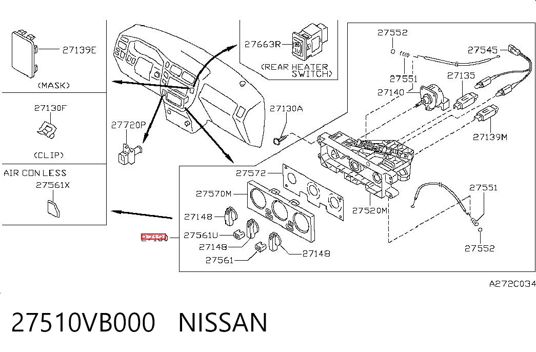 Unidade de controlo dos modos de aquecimento/condicionamento Nissan Patrol  Y61 ao melhor preço
