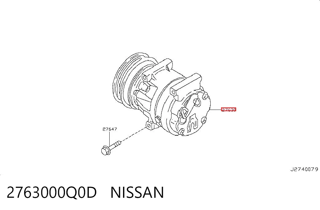 Compressor de aparelho de ar condicionado VAG 8200953359