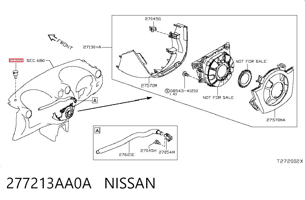 277213AA0A Nissan/Infiniti Sensor de iluminação de salão