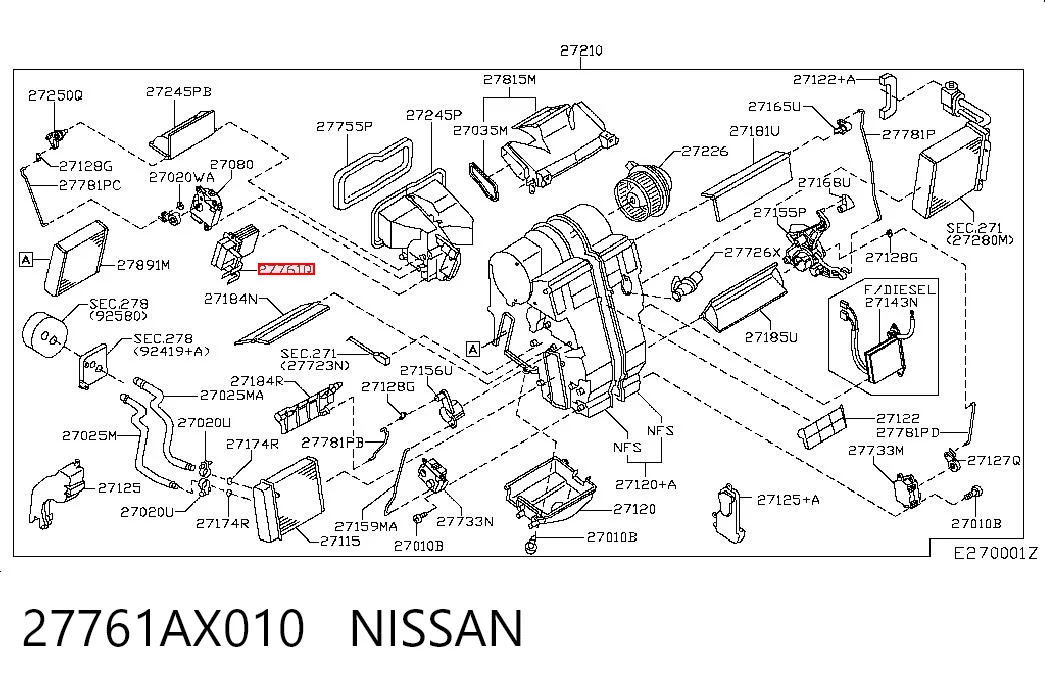 27761AX010 Nissan/Infiniti