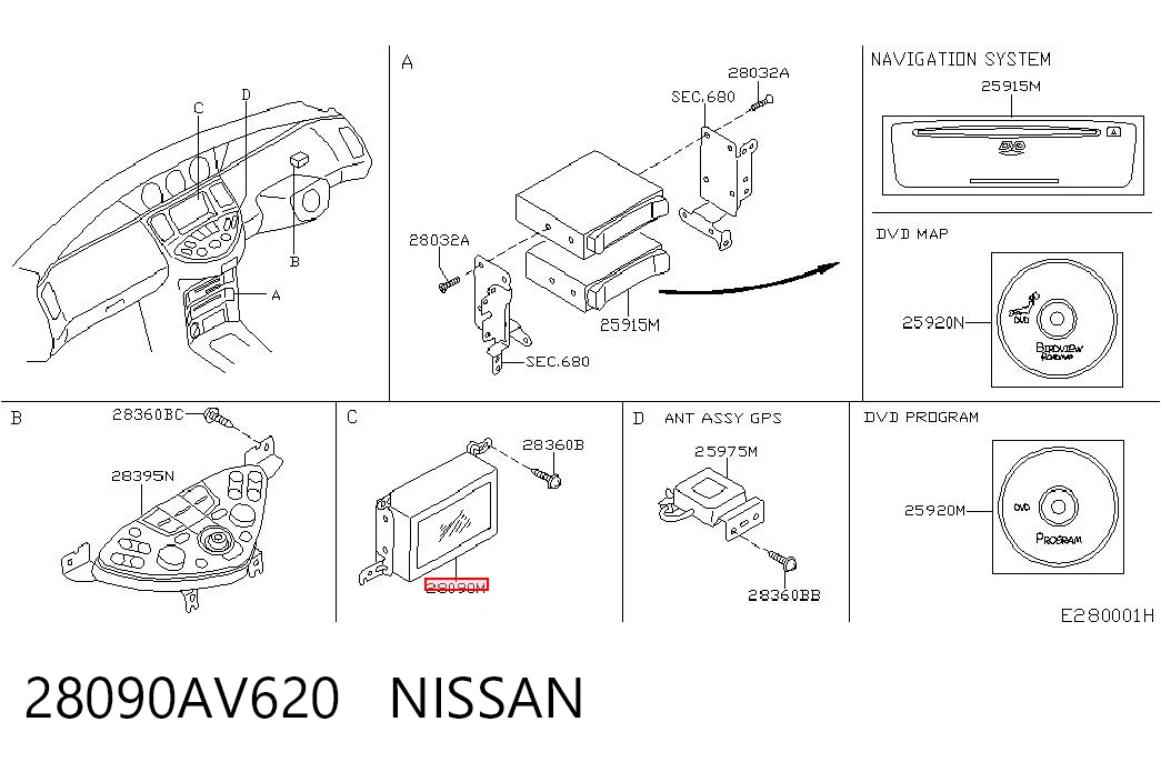 28090AV620 Nissan/Infiniti