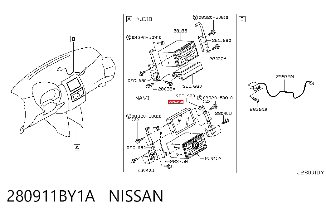 Mostrador multifuncional para Nissan X-Trail  T31