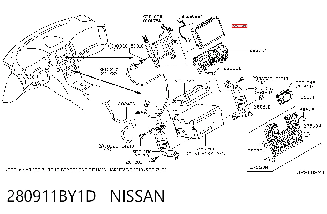  Mostrador multifuncional Nissan X-Trail SUV (T31) (2007 - 2014) 