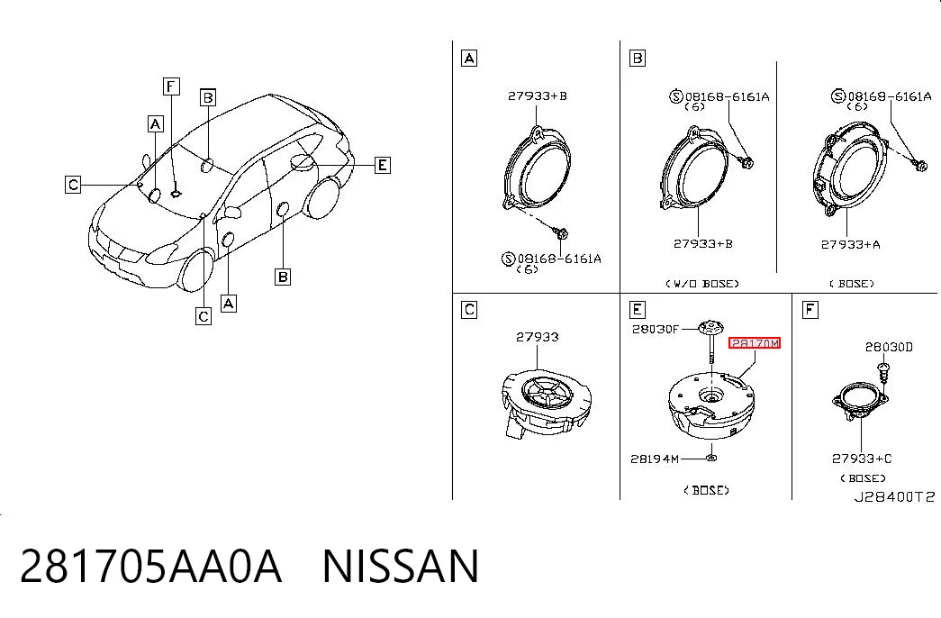 281705AA0A Nissan/Infiniti