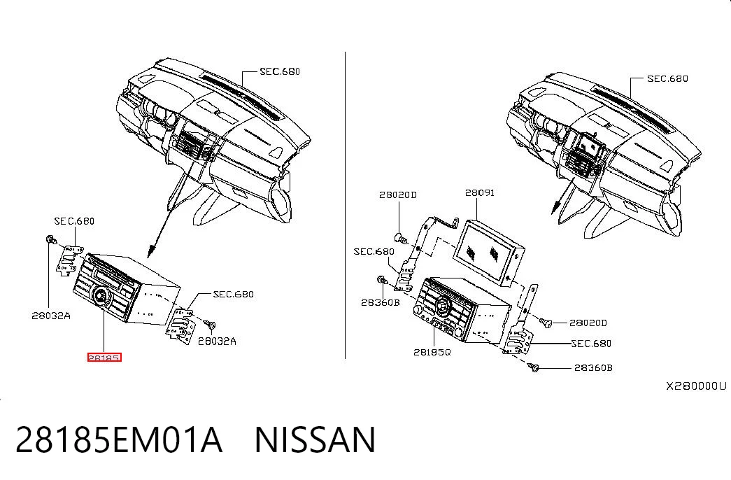 Aparelhagem de som (rádio AM/FM) Nissan Tiida C11X ao melhor preço