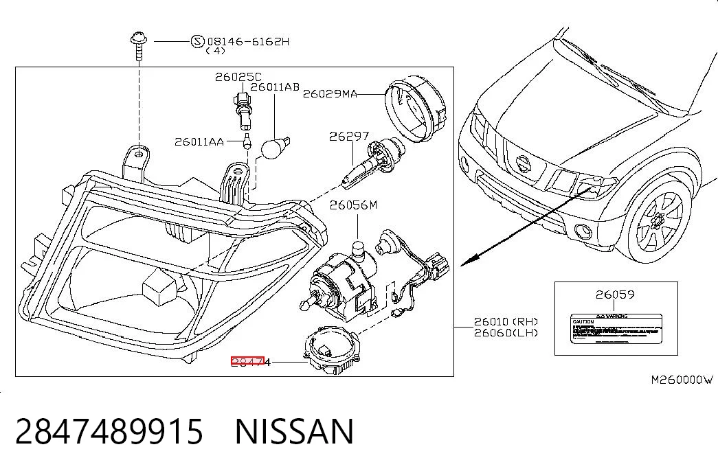 2847489915 Nissan/Infiniti Xénon, unidade de controlo