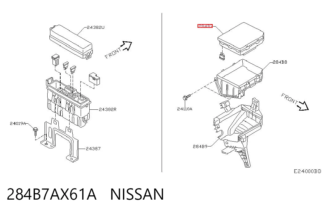 Unidade de dispositivos de segurança para Nissan Micra  K12